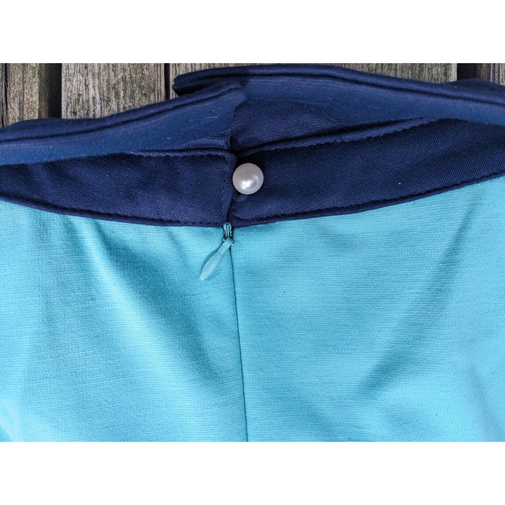 Vera Fishbaugh Sleeveless Teal Blue Dress Women's Large Casual A Line Pockets - Picture 3 of 7